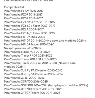 Maneta freno  Yamaha