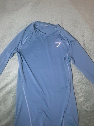Camiseta Gymshark manga larga azul