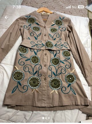Camisa larga bordada MAN MAN