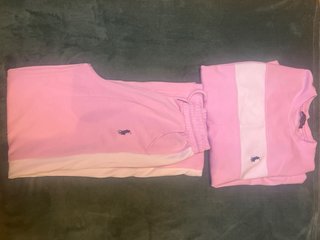 Conjunto Polo Ralph Lauren rosa y blanco