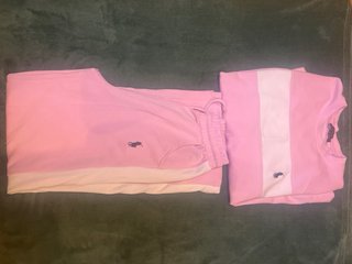Conjunto Polo Ralph Lauren rosa y blanco