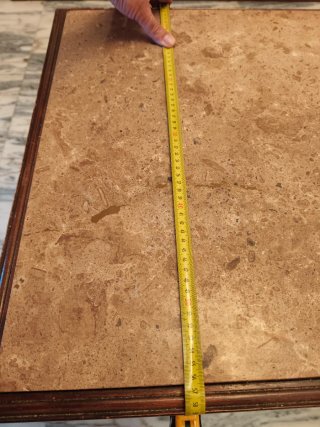 Mesa de centro madera y mármol