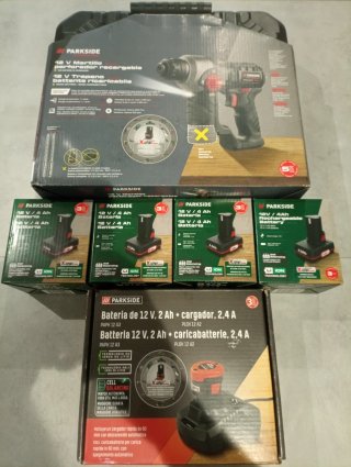 Parkside 12V Trapano Martillo + Batterie