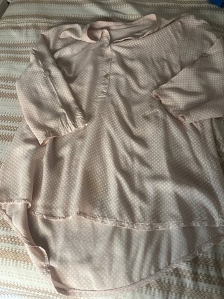 Camicetta rosa a pois bianchi