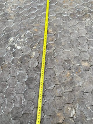 Baldosas hexagonales suelo, ducha