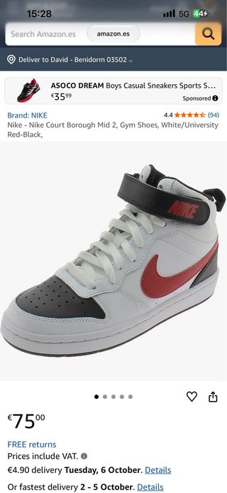 Zapatillas Nike Blancas y Rojas