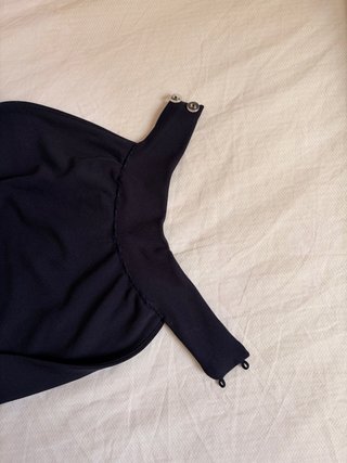 Vestido largo azul marino