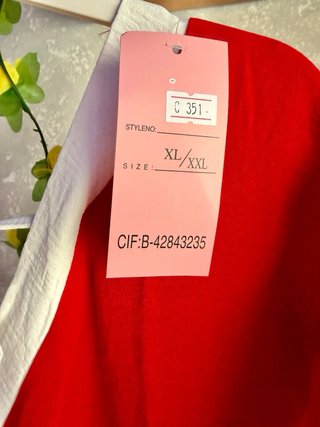 Vestido largo rojo volantes Talla XL/XXL