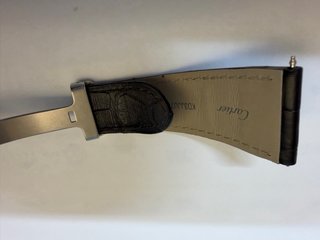 Correa CARTIER Alligator Negra con Cierre original