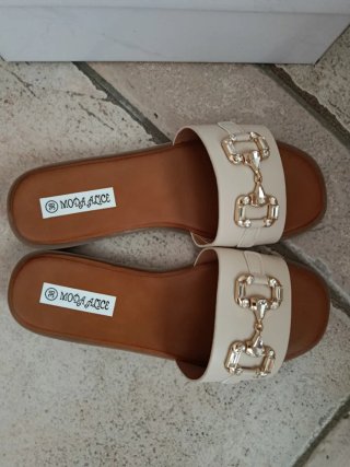 Moda Alice Sabot Ciabatte Cristallo 38