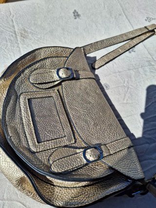 Bolso bandolera dorado vintage regulable