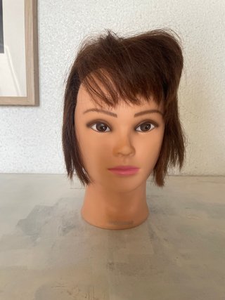 Cabeza Maniquí Peluquería Práctica Marrón