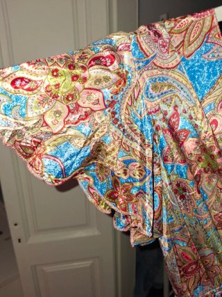 Vestido boho seda multicolor talla única