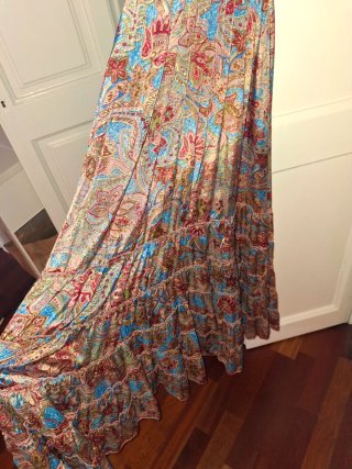Vestido boho seda multicolor talla única