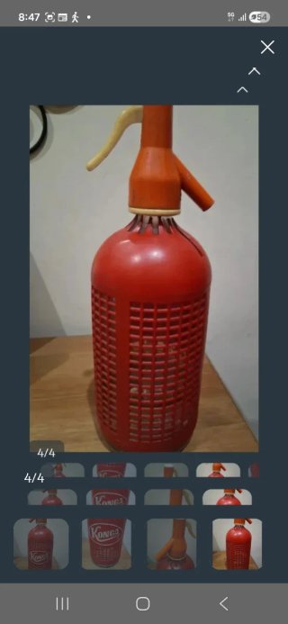 Botella Soda Konga Vintage Roja Malla