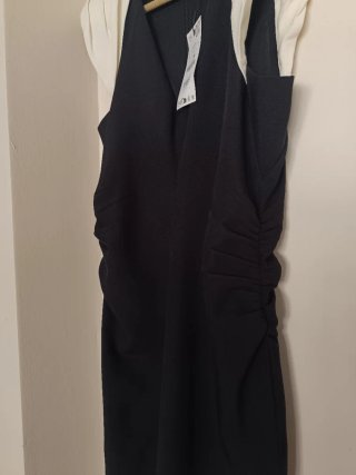 Vestido midi  combinado hombreras zara Talla L