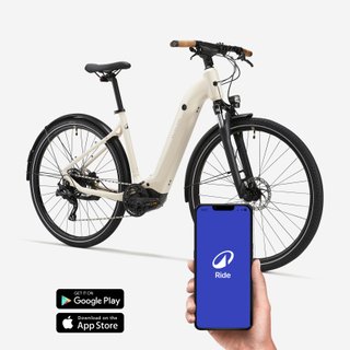 Bicicleta eléctrica trekking motor central cuadro bajo