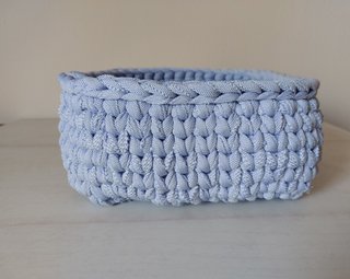 Cesta a Crochet Quadrata Organizzatore