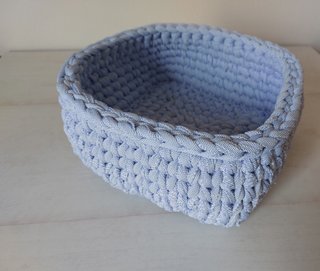 Cesta a Crochet Quadrata Organizzatore