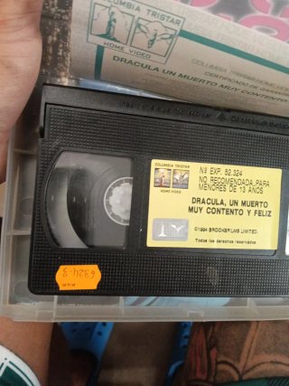 Pelí VHS Drácula VIDEO CLUB