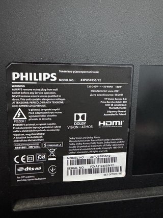 TV LED 4K UHD 43 Philips Ambilight
