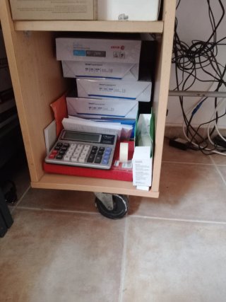 Escritorio y Silla Despacho Marrón/Gris