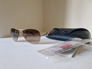 Gafas Ray-Ban Aviador Marrón y Dorado