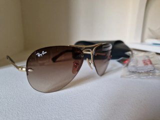 Gafas Ray-Ban Aviador Marrón y Dorado