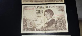 3 Billetes 100 Pesetas Banco de España