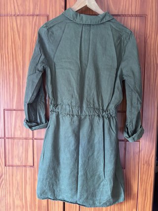 Vestido camisero verde caqui Easy Wear (Talla S)