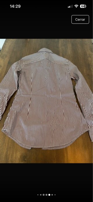 Camisa Polo Ralph Lauren Rayas Morado/Blanco
