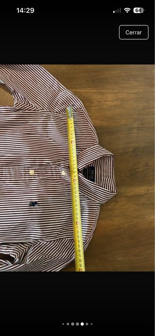 Camisa Polo Ralph Lauren Rayas Morado/Blanco