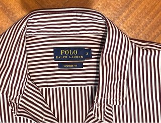 Camisa Polo Ralph Lauren Rayas Morado/Blanco
