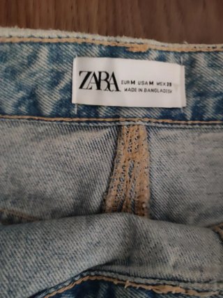 Falda larga denim Zara