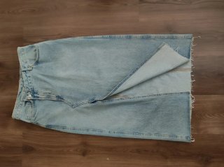 Falda larga denim Zara