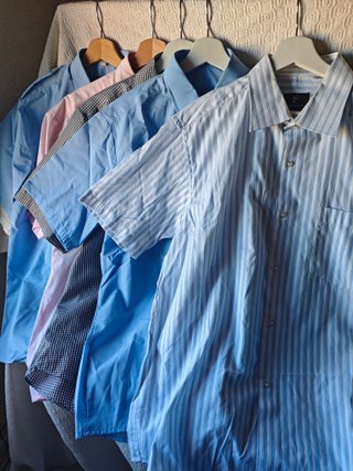Pack 5 camisas de manga corta hombre talla L/XL