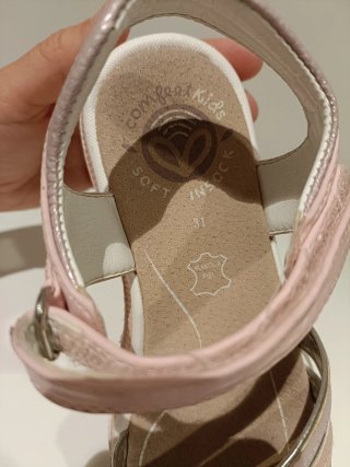 Sandalias niña rosa y plata TALLA 31