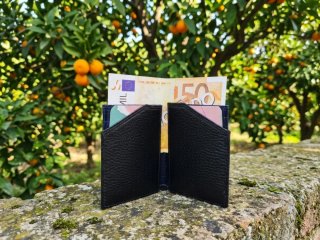 Cartera de piel Ubrique con bandera España