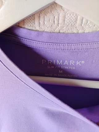 Camiseta manga corta hombre talla M morado lila