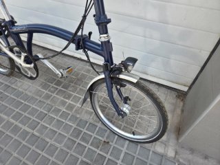 Bicicleta Plegable Brompton Azul