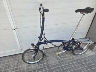 Bicicleta Plegable Brompton Azul