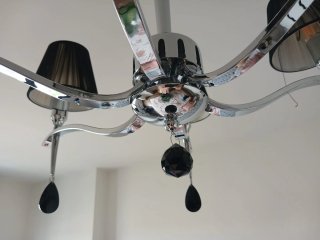 Lampara de techo cromada