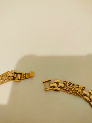 Pulsera bañada en oro