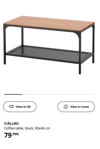 Mesa Centro Ikea JALLBO Madera y Metal