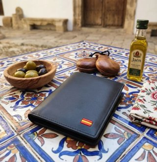 Cartera de piel Ubrique negra
