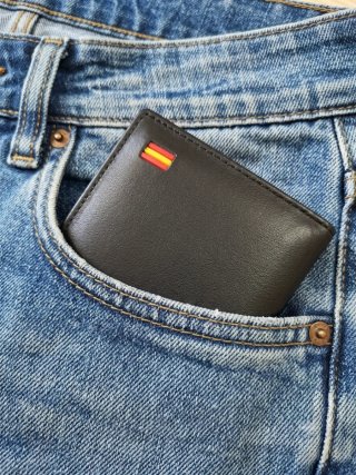 Cartera de piel Ubrique negra