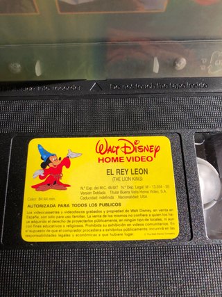 El Rey León y El Rey León 2 VHS (Español)