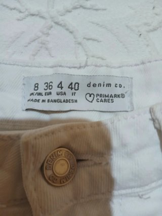 Pantalón vaquero blanco caballero