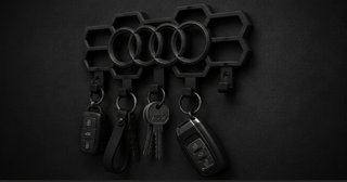 portachiavi da parete, Audi, nero