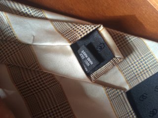 2 Corbatas de Seda Beige y Azul